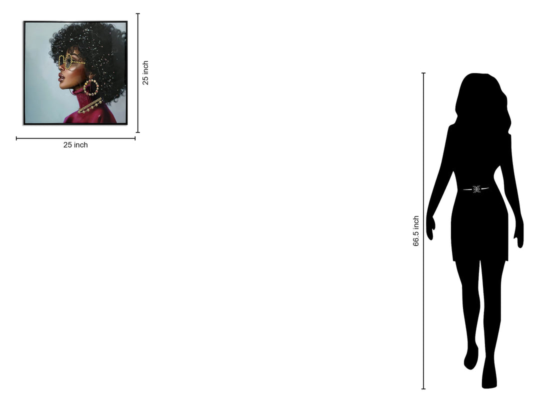 Glamour Muse - 25" x 25" Framed Wall Art