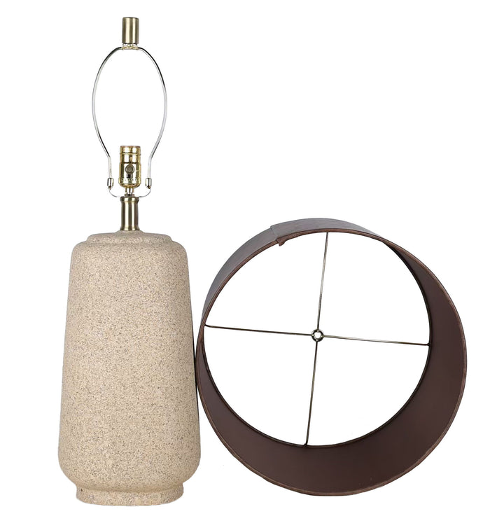 "Rustic Harmony" Ceramic Table Lamp (Set of 2) - Rock