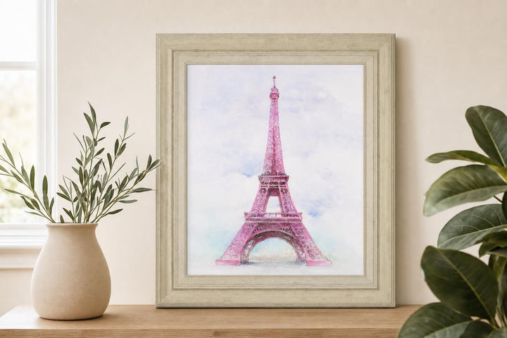 22x26 Pink Eiffel Tower By LanieLoreth - Pink
