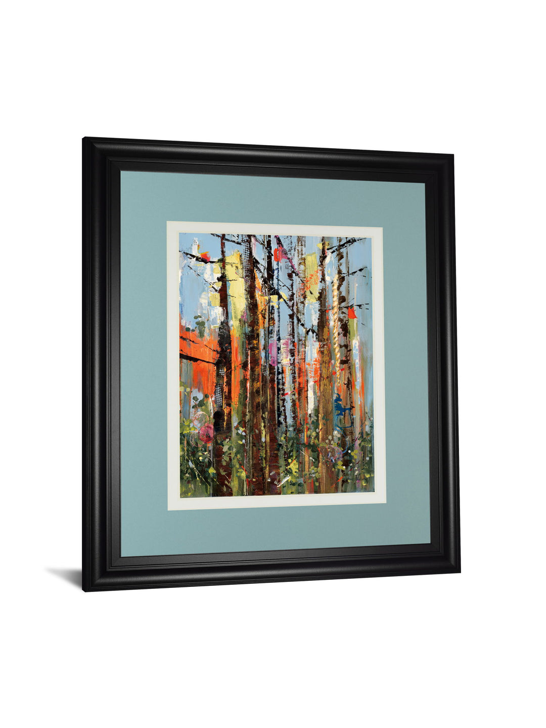 Eclectic Forest By Rebecca Meyers - Framed Print Wall Art - Light Blue
