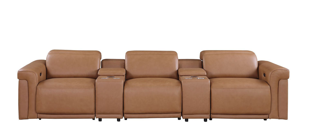 1126 - 5-Piece Modular Power Reclining Sofa In With 3 Power Recliners &amp; Power Headrests