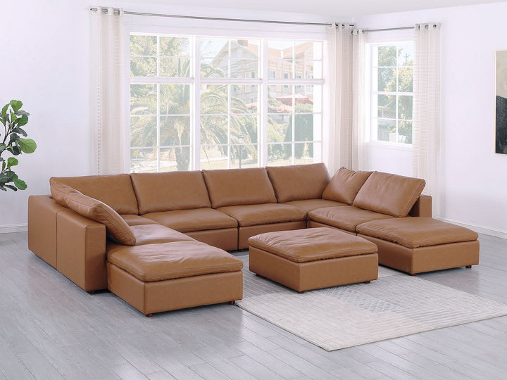 1100 - Top-Grain Italian Leather 9-Piece Sectional With Chaise