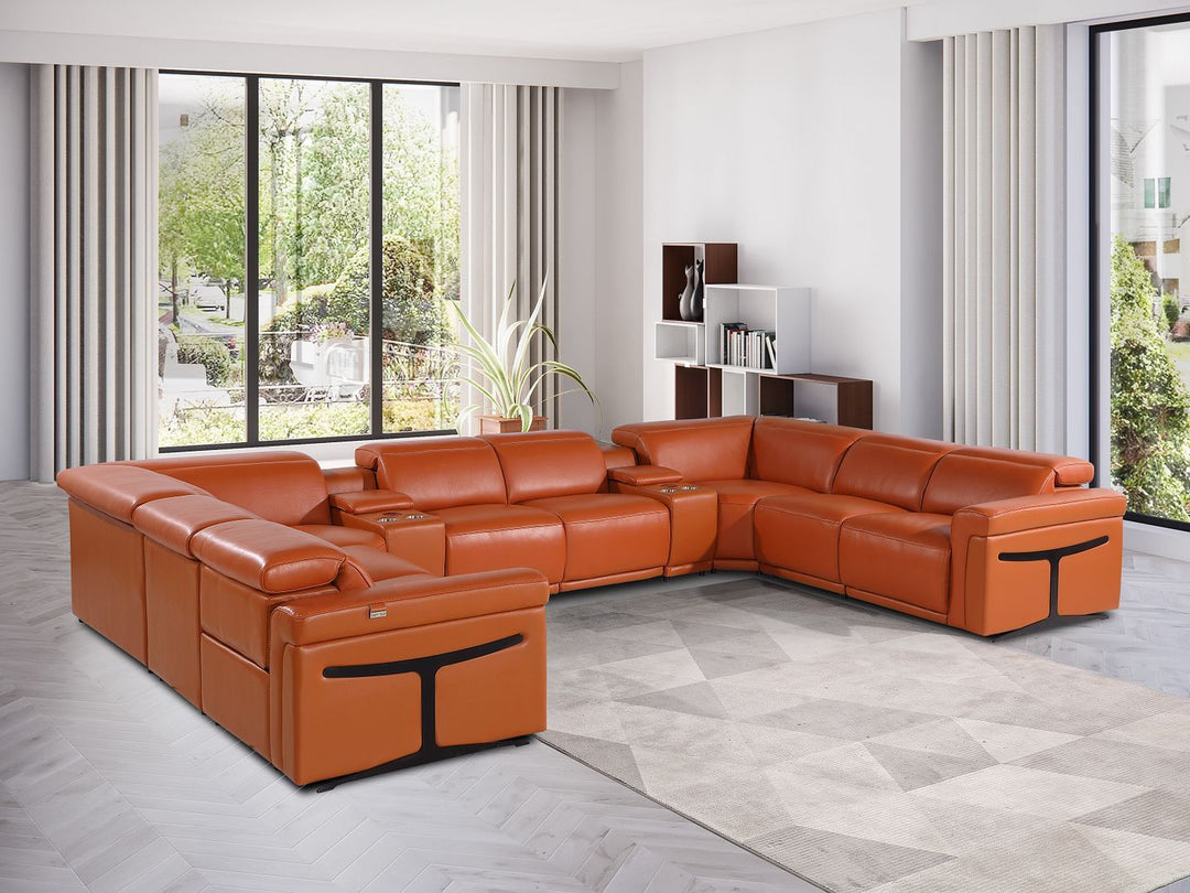 1126 - 10-Piece U-Shaped Sectional Sofa In With 4 Power Recliners & Power Headrests