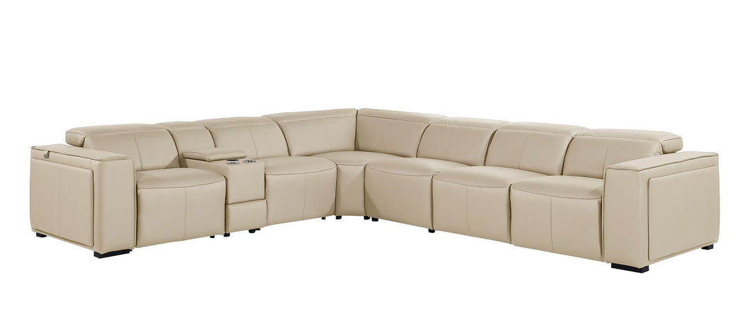 1224 - 7-Piece L-Shaped Sectional Sofa In With 3 Power Recliners &amp; Power Headrests