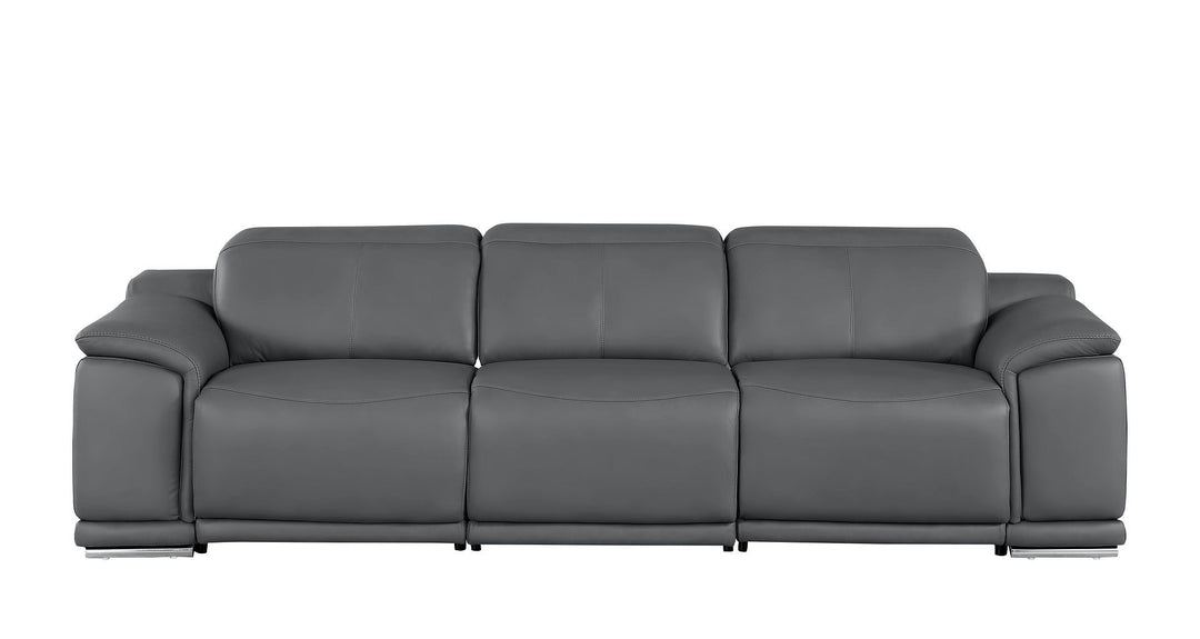 2679 - Genuine Leather Sofa With Dual Power Recliners
