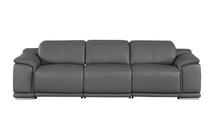 2679 - Genuine Leather Sofa With Dual Power Recliners
