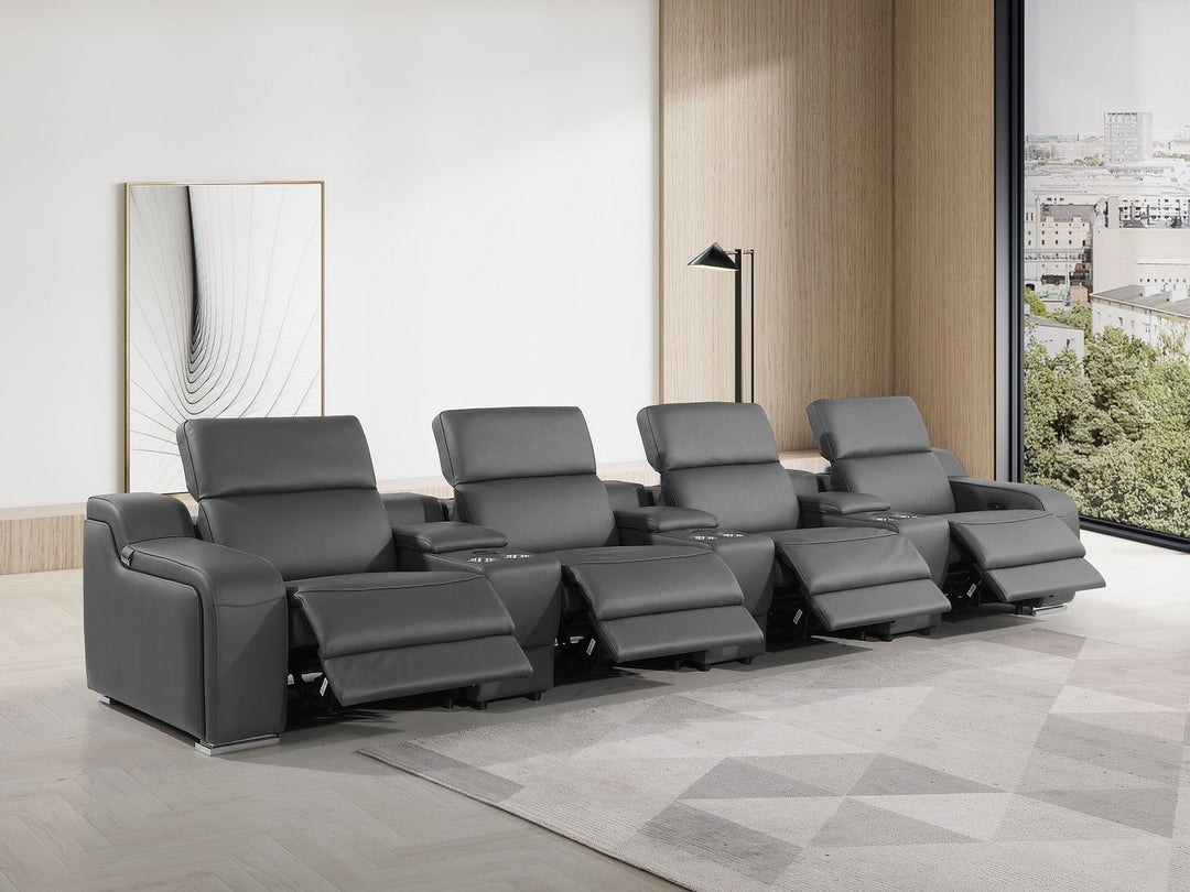 1116 - 7-Piece Modular Power Reclining Sofa In With 4 Power Recliners &amp; Power Headrests