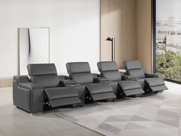 1116 - 7-Piece Modular Power Reclining Sofa In With 4 Power Recliners &amp; Power Headrests