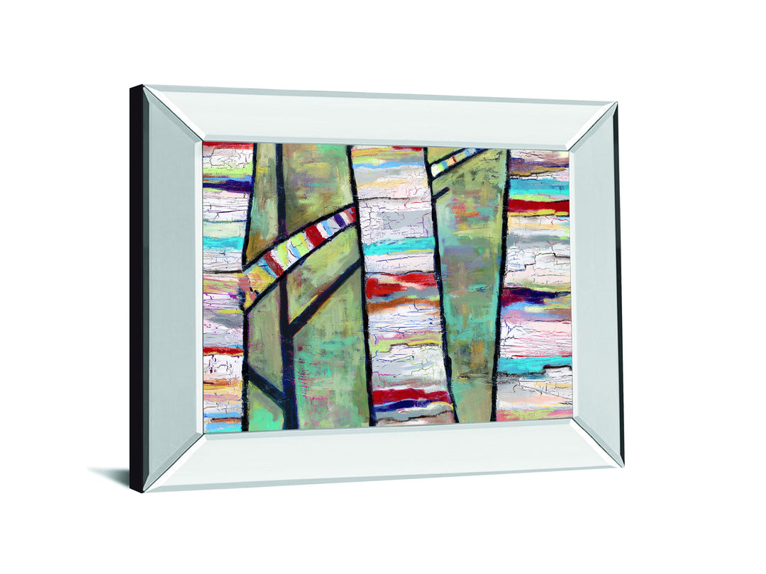 Converse By Staci Swider - Mirror Framed Print Wall Art - Purple