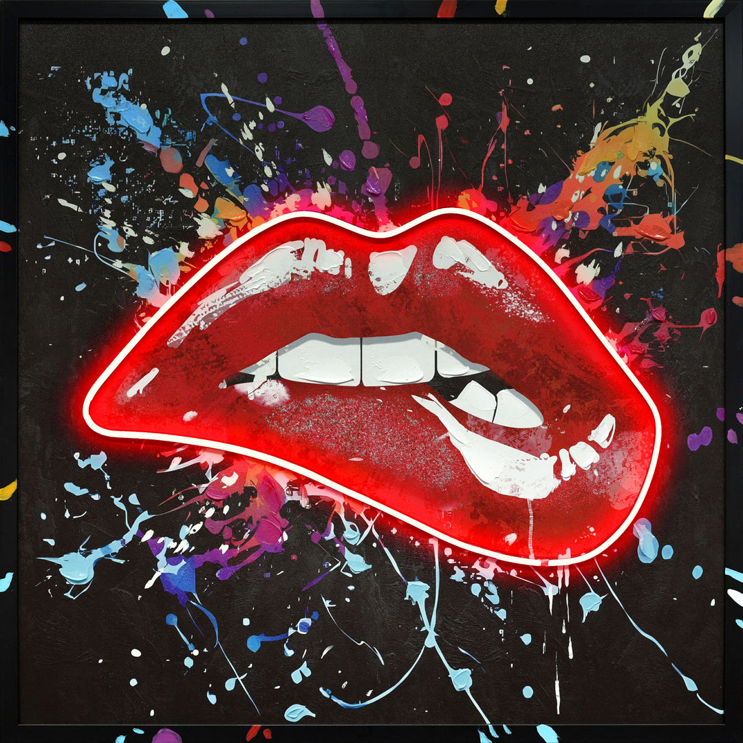 Vivid Desire - 33" x 33" Framed Wall Art - Red