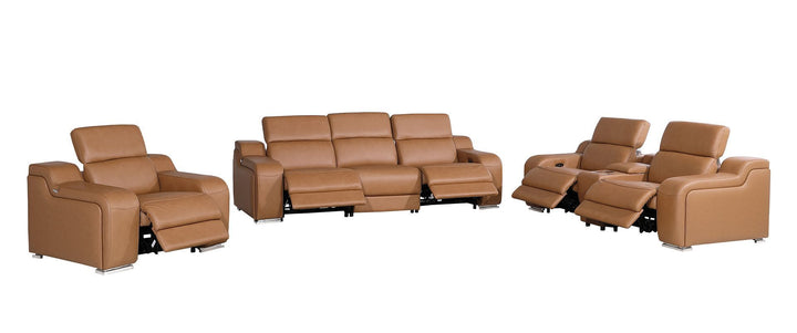 1116 - 7-Piece Modular Power Reclining Sofa, Loveseat &amp; Chair Set In With 5 Power Recliners &amp; Power Headrests