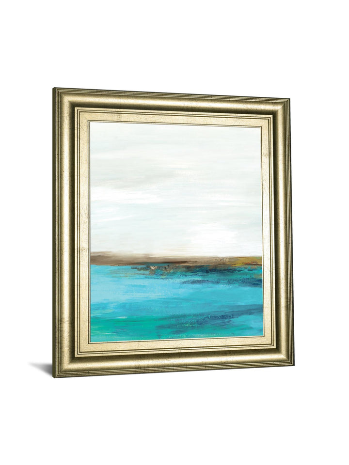 Pastoral Landscape I By Tom Reeves - Framed Print Wall Art - Blue