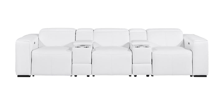 1224 - 5-Piece Modular Power Reclining Sofa In With 3 Power Recliners &amp; Power Headrests