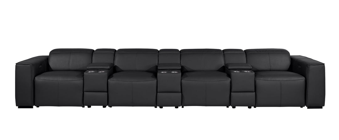 1224 - 7-Piece Modular Power Reclining Sofa In With 4 Power Recliners &amp; Power Headrests