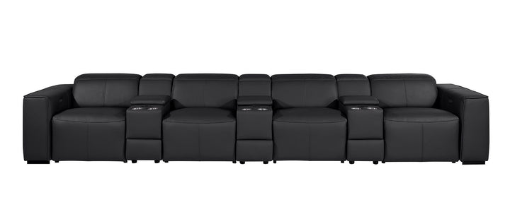 1224 - 7-Piece Modular Power Reclining Sofa In With 4 Power Recliners &amp; Power Headrests