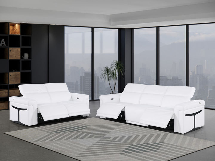 1126 - 5-Piece Modular Power Reclining Sofa And Loveseat Set In With 4 Power Recliners &amp; Power Headrests