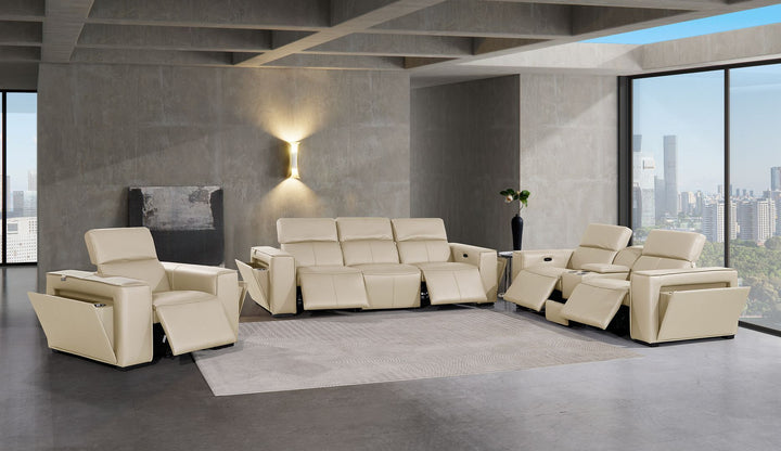 1224 - 7-Piece Modular Power Reclining Sofa, Loveseat &amp; Chair Set In With 5 Power Recliners &amp; Power Headrests