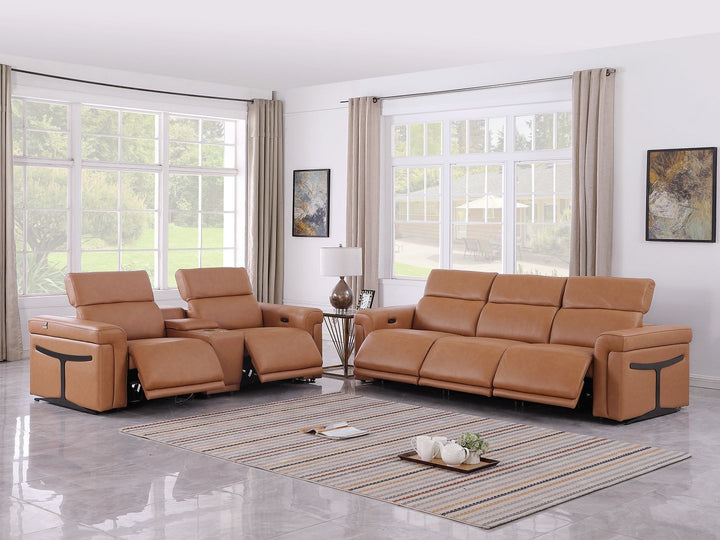 1126 - 6-Piece Modular Power Reclining Sofa And Console Loveseat Set In With 5 Power Recliners &amp; Power Headrests