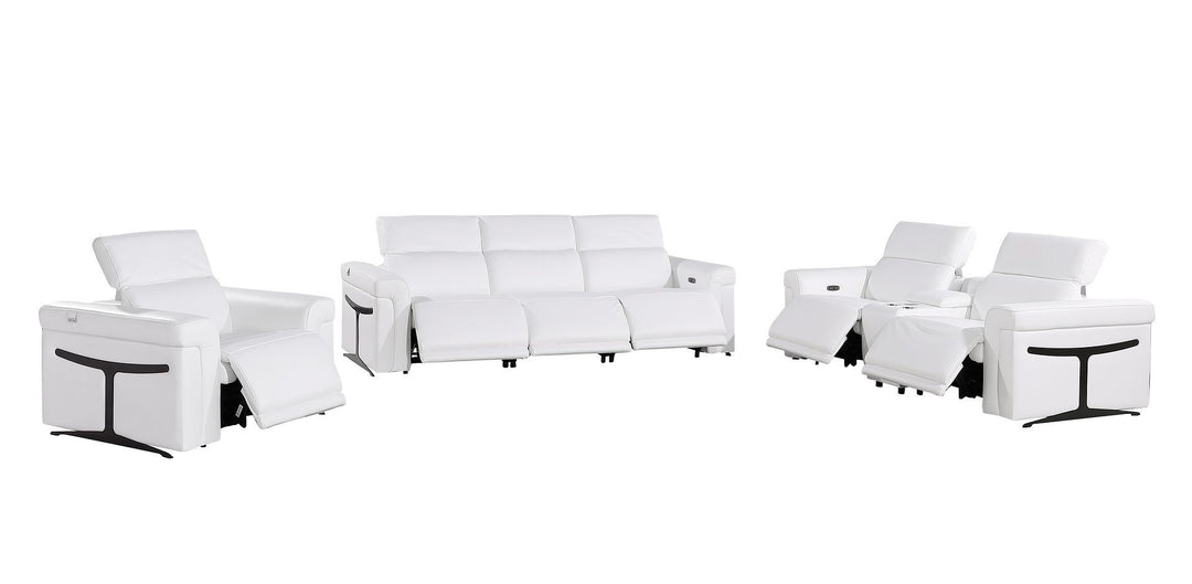 1126 - 7-Piece Modular Power Reclining Sofa, Loveseat &amp; Chair Set In With 6 Power Recliners &amp; Power Headrests