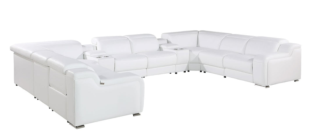 1116 - 10-Piece U-Shaped Sectional Sofa In With 4 Power Recliners &amp; Power Headrests