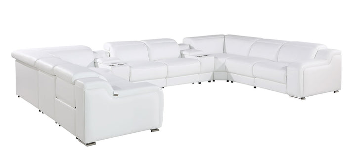 1116 - 10-Piece U-Shaped Sectional Sofa In With 4 Power Recliners &amp; Power Headrests