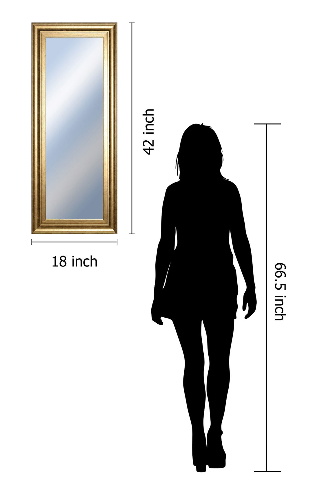 18x42 Decorative Framed Wall Mirror By Classy Art Promotional Mirror Frame 