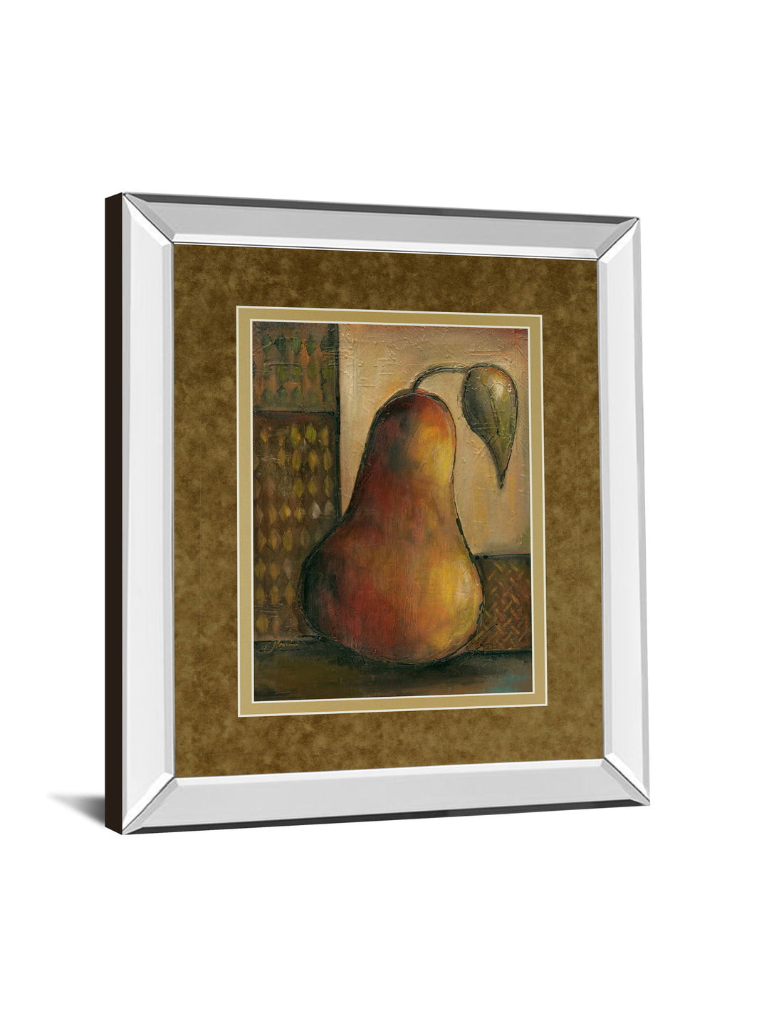 Peralicous I By Joyce Combs - Mirror Framed Print Wall Art - Light Brown