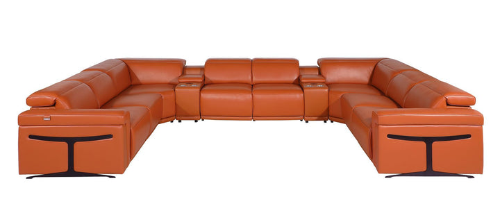 1126 - 10-Piece U-Shaped Sectional Sofa In With 4 Power Recliners &amp; Power Headrests