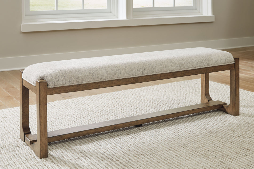 Cabalynn - Oatmeal / Light Brown - Large Uph Dining Room Bench