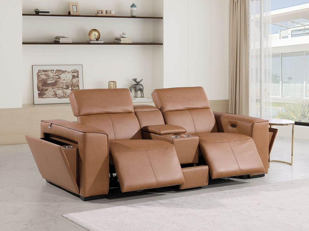 1224 - 3-Piece Modular Power Reclining Loveseat In With 2 Power Recliners &amp; Power Headrests