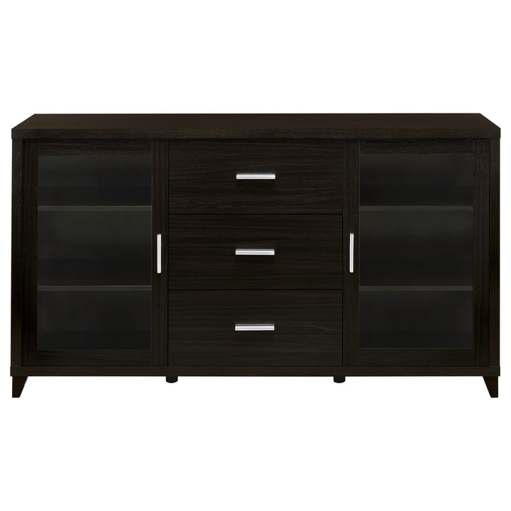 Lewes 2-door Engineered Wood 60-inch TV Stand Cappuccino