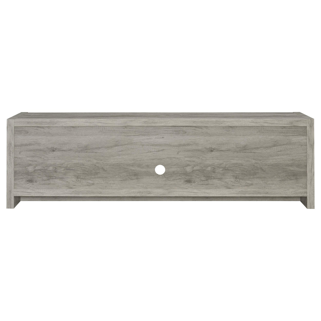 Burke 2-door Engineered Wood 71-inch TV Stand Grey Driftwood
