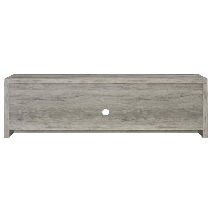 Burke 2-door Engineered Wood 71-inch TV Stand Grey Driftwood