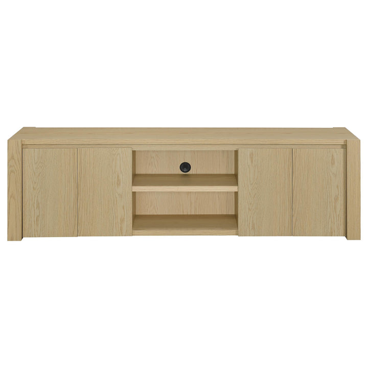 Laurelton 78-inch 4-door TV Stand Media Console Light Oak