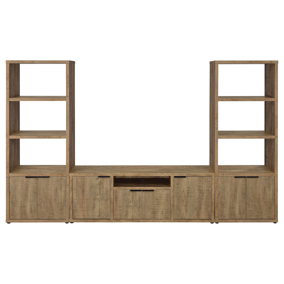 Tabby 3-shelf Engineered Wood Media Tower Mango