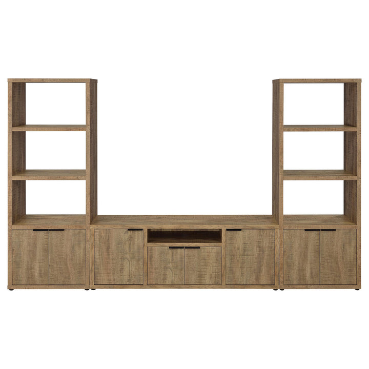 Tabby 3-shelf Engineered Wood Media Tower Mango