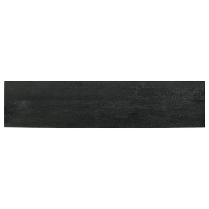 Marsden 2-door Mango Wood 70-inch TV Stand Charcoal Black