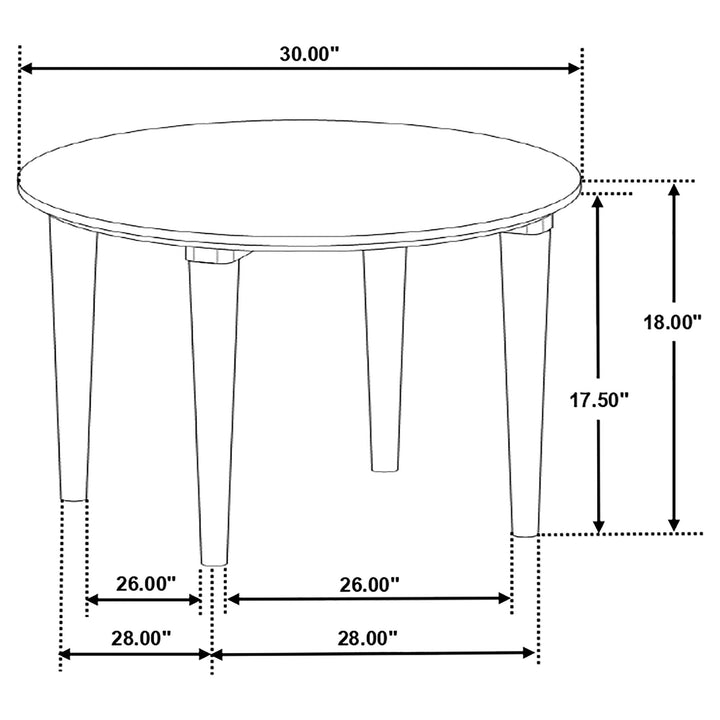 Aldis Round Marble Top Coffee Table White and Natural