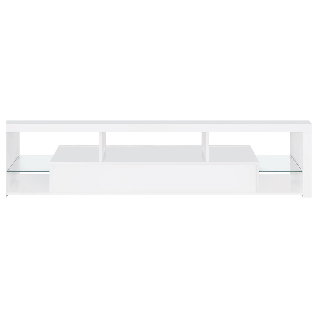 Jude 2-drawer Engineered Wood 71-inch TV Stand High Gloss White