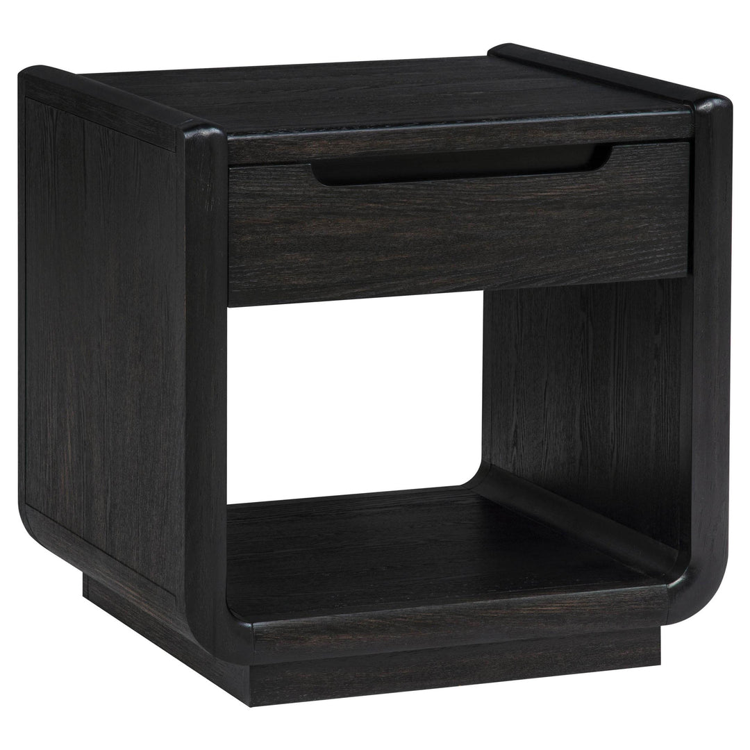 Leandro 2-piece Wood Coffee and End Table Set Burnished Black