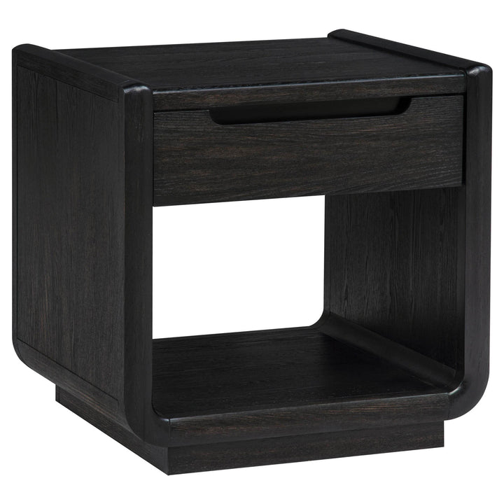 Leandro 2-piece Wood Coffee and End Table Set Burnished Black