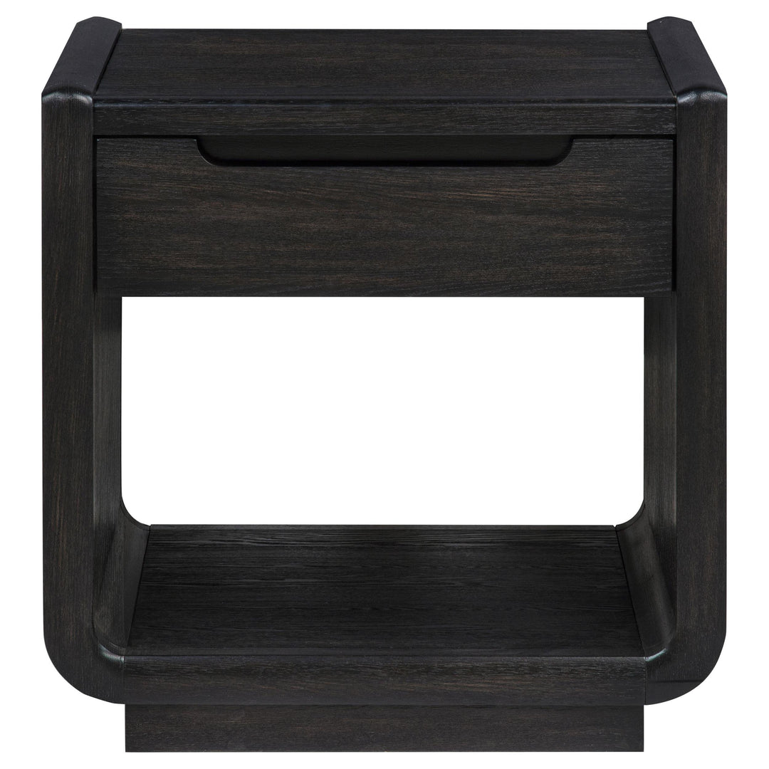 Leandro 2-piece Wood Coffee and End Table Set Burnished Black