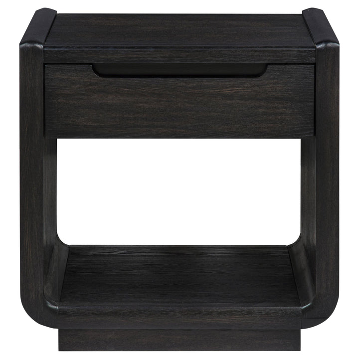 Leandro 2-piece Wood Coffee and End Table Set Burnished Black