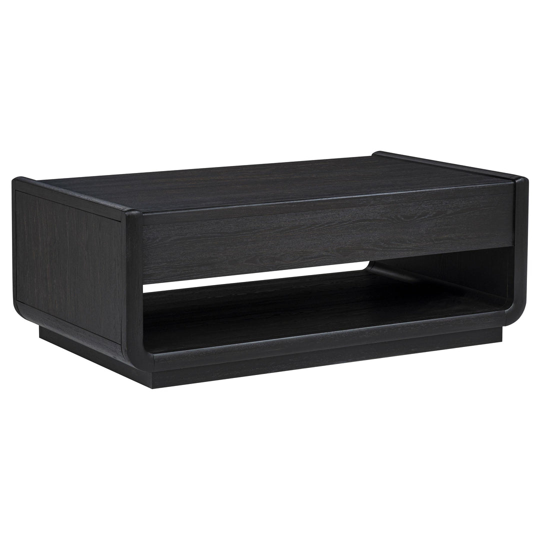Leandro 3-piece Wood Coffee and End Table Set Burnished Black