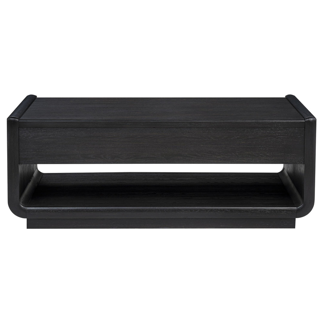 Leandro 2-drawer Wood Cocktail Coffee Table Burnished Black