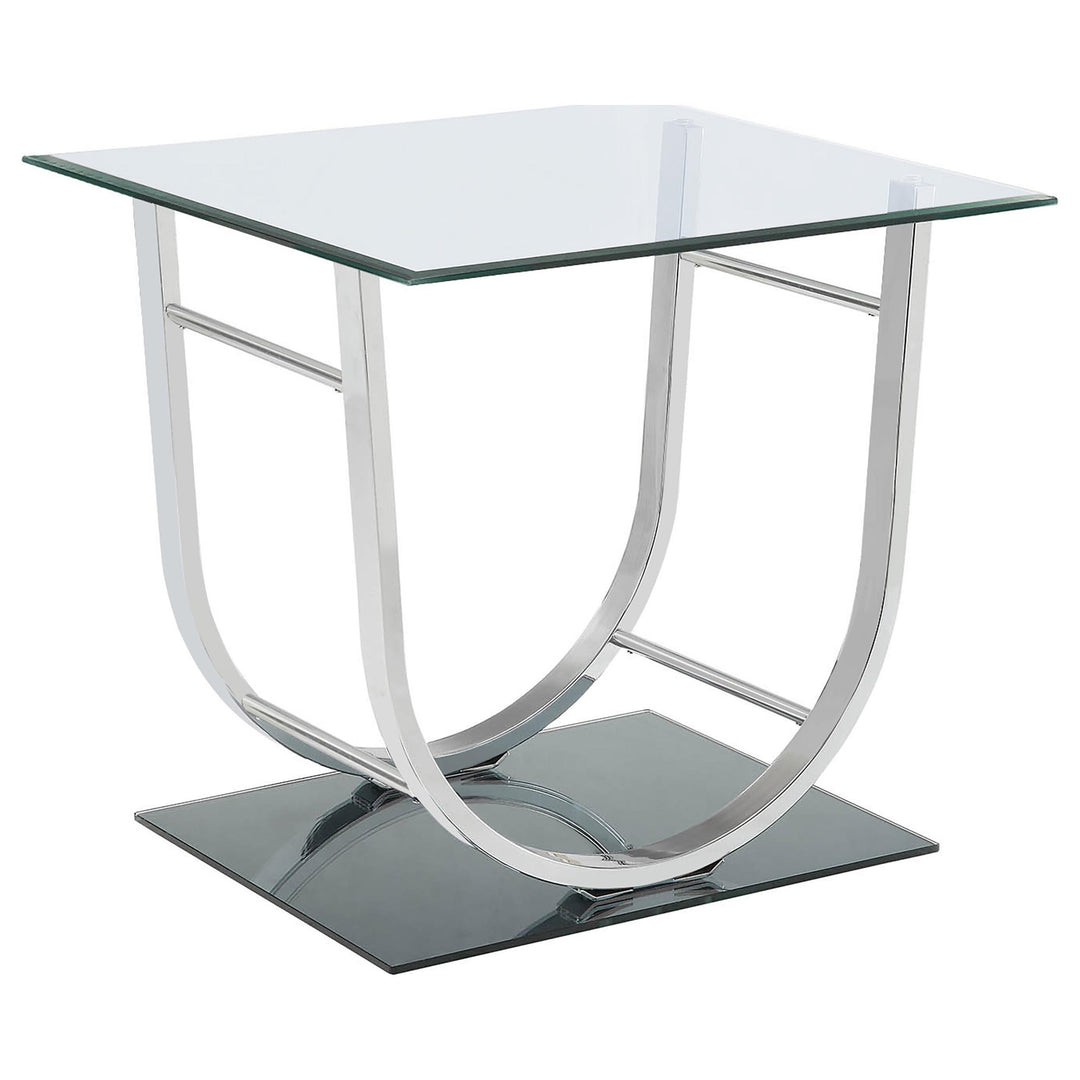 Danville 3-piece Glass Top Coffee and End Table Set Chrome