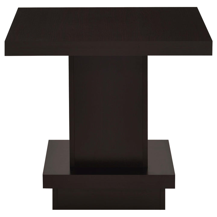 Reston Square Engineered Wood Side End Table Cappuccino