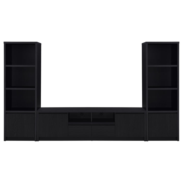 Winfield 3-piece Entertainment Center 78-inch TV Stand Black
