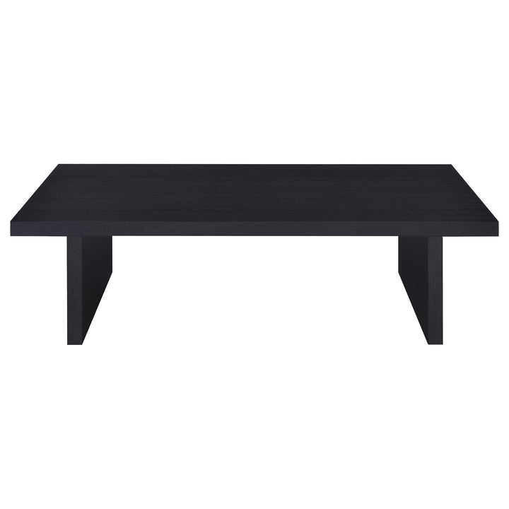 Max 2-piece Rectangular Coffee and End Table Set Black