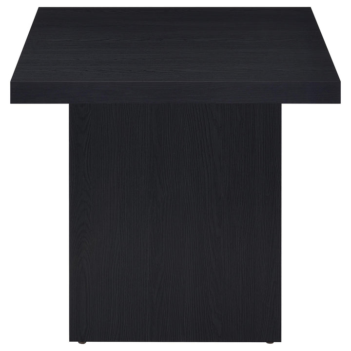 Devar 2-piece Square Cocktail Coffee End Table Set Black